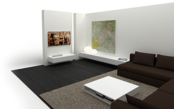 3D Visualisierung, Wohnzimmer